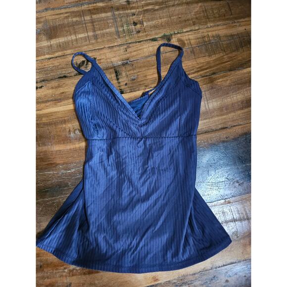 Jessica Simpson Navy Blue Tankini Size Medium - Picture 1 of 3